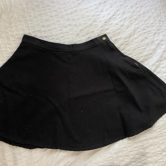 BLACK AMERICAN APPAREL DENIM CIRCLE SKIRT - Picture 4 of 4